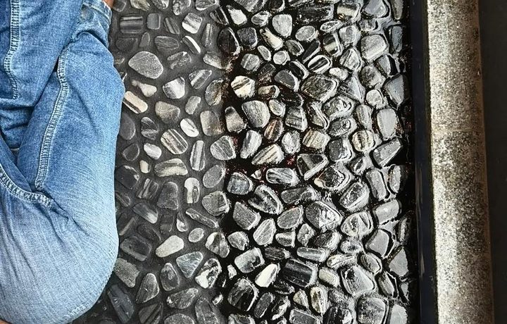 Pebble flooring with Flagstone Fix Enhance and Protect Plus